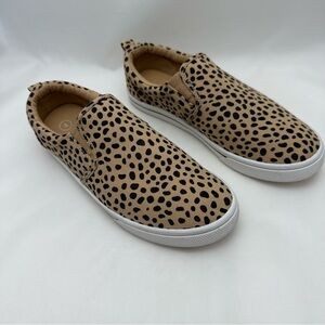Cat & Jack Girls Leopard Print Slip-On Sneakers Size 4 🐆✨